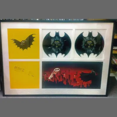 Batman artwork panels framed in white with a multi-aperture mount framed by Tripps of Keynsham