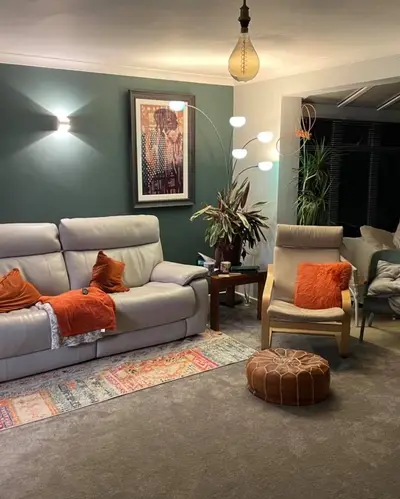 Framed print hanging in a living room framed by Tripps of Keynsham